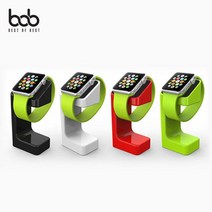 bob 애 플 워치 무선충전 컬러 스탠드 충전식 거치대, 컬러충전식워치거치대_블랙, 1