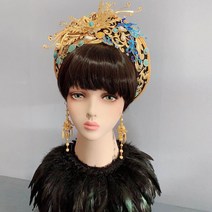 옌시 팰리스 머리 장식 고대의상 황후 모자 신부 헤어캡, T06-F타입-맞춤제작타입 교환불가