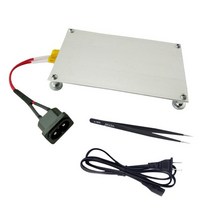 PTC 가열 플레이트 550W 용접 납땜 알루미늄 히터 LED 비드 리무버 BGA 수리 칩 철거 240-260 온도 조절기, [05] Plate Tweezer EU, 5.Tweezers(EU Plug)