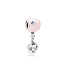 여성을위한 핫 쥬얼리 925 스털링 실버 팔찌 Beadeds Pulseras Plata DIY Charms Fit Original Pandora Hot Air Balloon, Tran-blue China, 규격 없음