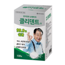 동아제약 클리덴트 정 틀니 세정제 (치아교정기 세정가능), 108개입, 8개