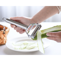 간편한 주방 스텐 이중 칼날 채썰기 슬라이서 만능 채칼 RD-10274, 1개, 실버