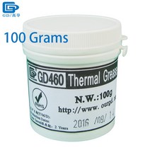 GD460 열 전도성 페이스트 그리스 실리콘 석고 방열판 컴파운드 실버 순중량 100 그램 LED CPU 쿨러 용, 한개옵션0