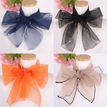 은창]특가세일/한정수량/랜덤배송 잔진주 노방 스카프 머플러 목도리 마후라 가을 겨울 실크 레이스 주름