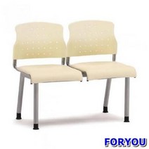 ForU766 2인용 연결의자 레인보우 팔무 사출 쿠션 의자 대합실의자 휴게실의자 장의자, 레드-자주쿠션*본상품, 상세페이지 참조