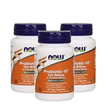 나우푸드 프로바이오틱-10 유산균 1000억 베지 캡슐, 30정, 3개