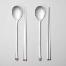 한국도자기리빙 수자문 칠보 예단 은수저()칠보 은수저, 1벌 (여성)