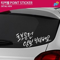 초보운전 양보 부탁해요 차량용 데칼스티커 동호회, 중형, 옐로우