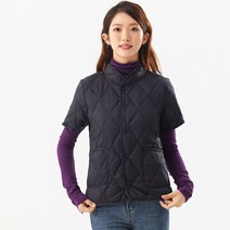 가은조이 여성 퀼팅 경량 패딩 조끼 기모점퍼 반팔 재킷 겨울