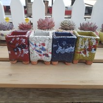 모아보는 다육화분 세트 모음, 2번-사각 마블 4개세트