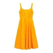 여름 프렌치 네모난 터틀넥 나시 스커트 날씬해 보이는 허리끈 어깨끈 원피스 2711554