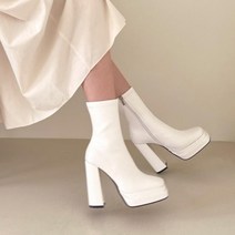여자 스트릿패션 탄력 13cm 앵클 킬힐 부츠