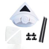 자석 창문닦이 교체 부품 세트, 교체 키트 (10회분), 라이트(3-10mm)걸레20+와이퍼4+클립10