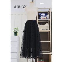 시에로(siero) [AK백화점][시에로] 패턴물 매쉬 소재 롱 플레어 SK (SKF465)