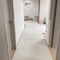쁘띠메종 2단 폴더 복도 매트 솔리드 300X120X4cm, 양면 크림