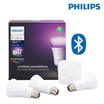 필립스 LED 장 단 스탠드 + HUE 4.0 램프 패키지 모음, 필립스HUE 4.0블루투스 스타터킷(램프3+브릿지1)