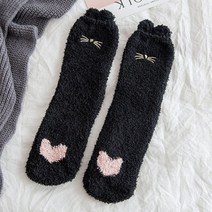 양말 겨울 곰 도톰도톰 테리안감 히트텍삭스 히트텍 귀여운 바닥 양말 여성 가을과 겨울 벨벳 코랄 플리스