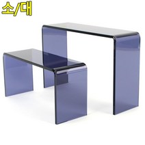 반투명 아크릴 진열대 디귿자 전시 선반 상품진열대, 소