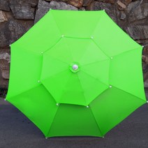 국산 야외 파라솔 & 받침대 비치/정원/테이블/의자/야외용/캠핑/팔각/이층/2단/편의점, 1개, 파라솔_그린