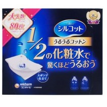 시루콧토 우루우루 스펀지 화장솜, 8개, 80매입