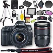 캐논 eos 5d mark iv dslr 카메라 + 24-105mm f4l ii 렌즈(해외 모델) + 128GB 프로 번들