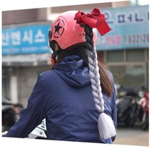 여자 라이딩 헬멧 드레드락 그레이 배달기사 장식 악세사리 안전모 전동퀵보드 스쿠터 장비 바이크 포인트 하이바