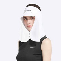 햇빛 가리개 썬아비저 쿨 넥워머 여름 목토시 그늘 골프마스크 얼굴 스카프 썬바이저, 벤타샵그레이