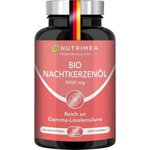 달맞이꽃 오일 유기농 1500mg GLA 냉압착 천연 60캡슐, 1통
