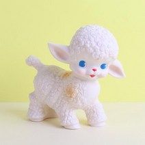 아기양 레트로 베이비램 루버돌 인형 소품 [어린 양 장식 빈티지 모형 인테리어 고무 피규어], 상세 설명 참조