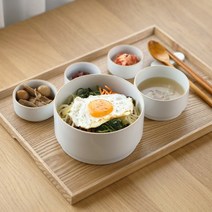 1인 식기세트 일본가정식 그릇세트 혼밥 국산도자기 그릇 접시 8P, 옳음1인덮밥세트(화이트)