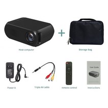 무선빔프로젝터 미니 포켓빔 lejiada led yg320 내장 배터리 버전 hdmi, 검은색 배터리 가방, 나는 플러그