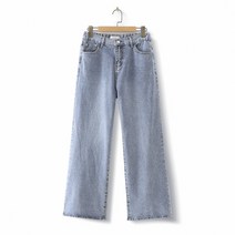 데님청 맥시 바지 여성 키 빅사이즈 가을 뚱뚱한 와이드 루즈핏 빅진 2608584914