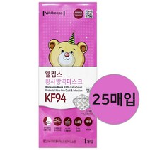 웰킵스 황사방역마스크 KF94 초소형 1개입 25매