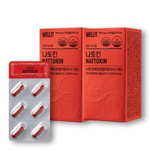 웰릿 나토킨 혈압 혈행 건강 개선 나토균 배양분말, 30정, 2개
