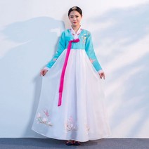 정통 한복 민속 여성 전통 의상 한국 드레스 우아한 공주 궁전 의상 한국 Emboridery 웨딩 파티|