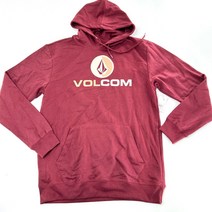 Volcom 볼컴 볼콤 남성 사이즈 2XL 핑크 블레이크아웃 풀오버 후드 플리스 로고 프론트 포켓 후드티 426400