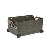 캠핑용 쉘프 컨테이너 ShineTrip 감성 접이식 캠핑박스 25L 상판 다리 행어, Green Container