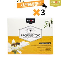 뉴질랜드 프로폴리스 120캡슐 고함량 플라보노이드 영양제 부모님 선물 추천 복용법 해외발송무료배송사은품증정, 3개