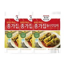 종가집 돌산갓 김치 500g x 3 조선 고들배기 절임 매운 코스트코, 상세페이지 참조