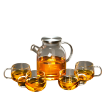 MONTHERIA 몬테리아 다기세트 내열유리 티포트 찻잔세트 선물용다기 도자기 찻잔 세트1000ML, 1800ML주전자+4잔B