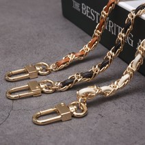 E)가죽체인크로스끈1 가방 크로스 끈 체인 뜨개질 마크라메, 아이보리