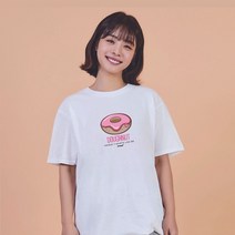 키밍 도넛 핑크 doughnut 포인트반팔티 꾸안꾸코디