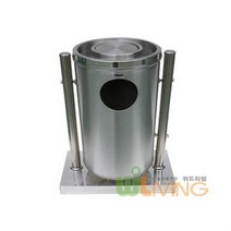 리빙 원형행거형 스텐휴지통(B형/450x850/110L), 쿠팡 블루스카이캐슬 본상품선택