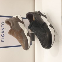 엘칸토여성양가죽초경량큐빅장식슬립온D9R4U3A39GF