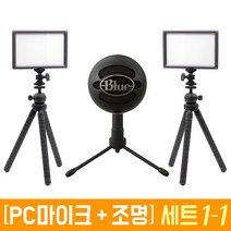 오토케 룩스패드 & 블루 스노우볼 아이스 개인방송장비 세트 PC USB 마이크 조명 풀세트 아프리카 BJ 유튜브 유튜버 방송 촬영 장비 1인방송 1인미디어, 룩스패드22H 투스탠드 & 마이크 화이트