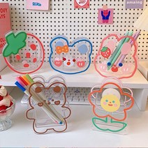 국내최다구성 귀여운 캐릭터 투명 아크릴 연필꽂이 인테리어 화장소품케이스, 22. 아이스크림, 1개