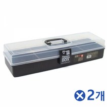 핸디 손잡이 칸칸이 수납함 대형-색상랜덤x2개 소형, 1