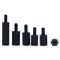 20/50pcs 남성 여성 나일론 Standoff M2 M2.5 M3 M4 * L 6mm 검정 PCB 스페이서 열 간격 기둥, [01] M2 50pcs, [01] 5mm