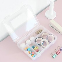 초등 소지품 정리함 피규어 플라스틱통 소품보관통 네일파트 파츠보관통 레고 분류함 낚시소품 단추 팁, HALF4칸