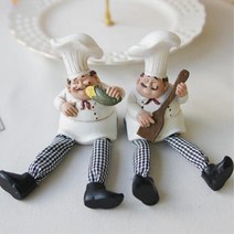 주방 선반 테이블 장식 요리사 인형 촬영소품